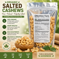 2 LB of CASHEWS Fresh Bulk Roasted Salted Premium Whole and halves Kernels